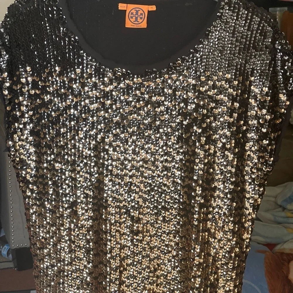 Tory Burch glitter going out too short sleeve